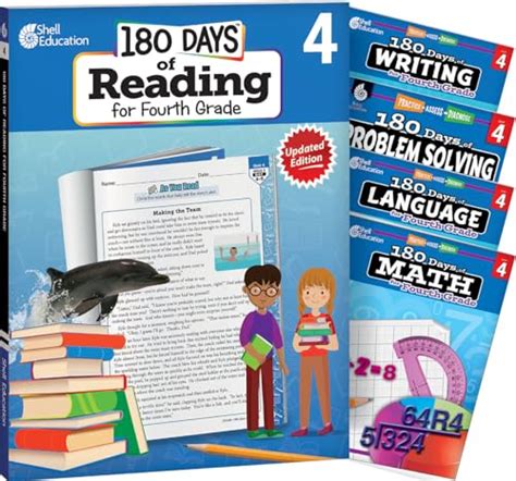 180 Days Of Fourth Grade Practice 4th Grade Workbook Set For Kids Ages