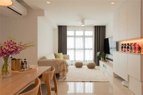 Scandinavian Living Room At 4rm Hdb Bto Apartment At Skyresidence