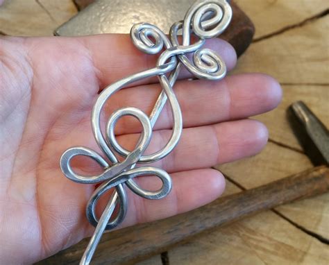 Loops And Spirals Celtic Shawl Pin Aluminum Scarf Pin Metal Etsy Uk