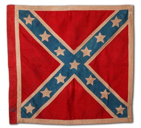 47 Confederate Artillery Battle Flag With A Written Lot 47
