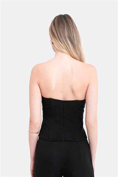 CROPPED CORSELET ALFAIATARIA PRETO CLARIÁ Loja Oficial