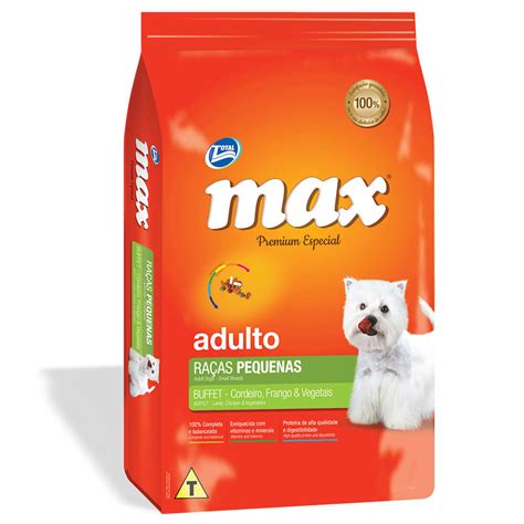 Ração Max Premium Especial Buffet Cães Adultos De Raças Pequenas Sabor