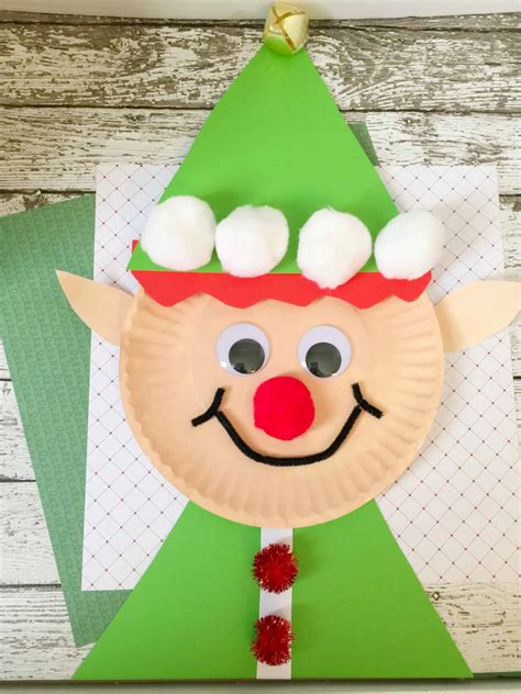 Ready to make some super pretty diy christmas decor with your favorite toddler? Christmas Elf Paper Plate Craft for Kids