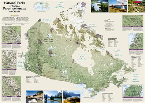 National Parks Of The Canada National Geographic 30x42 Wall Map Poster