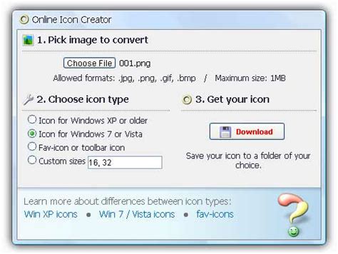 Ico convert is a free online icon maker and favicon generator, with it you can make icons from png or jpg images, just upload a photo of yourself, resize and crop it, convert to a shape you like, add borders and shadows, and save it as a png image or windows icon. Top 20 Free Tools To Make Windows Icons From Any Image