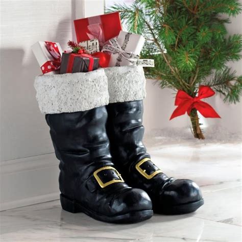 Oversized Santa Boots Grandin Road Christmas Boots Santa Boots Outdoor Christmas Decorations
