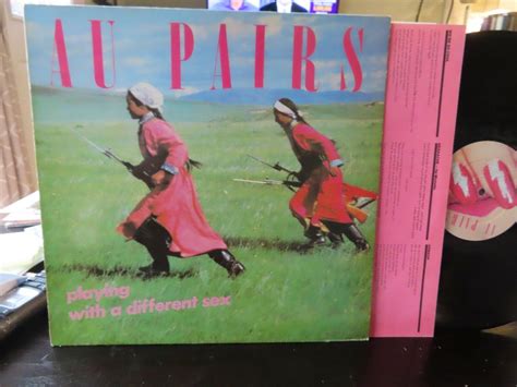 Au Pairs Playing With A Different Sex Lp Rare Insert