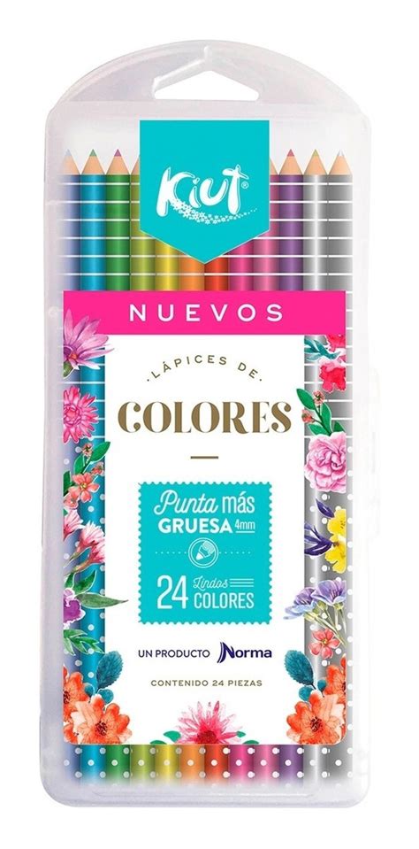 Lapices De Colores Norma Kiut 24 Colores Punta De 4 Mm Mercado Libre