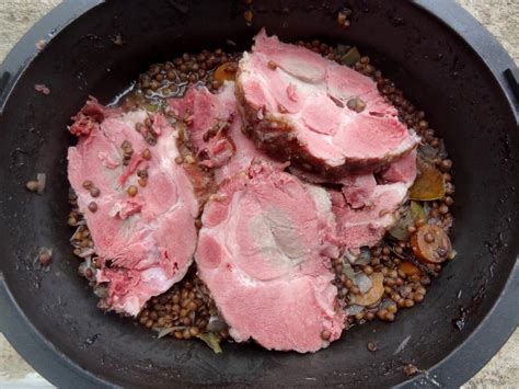 Petit salé aux lentilles en cuisson douce