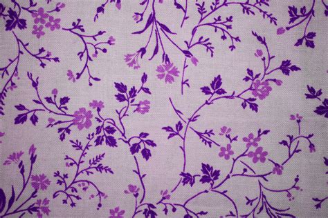 Purple on White Floral Print Fabric Texture Picture | Free Photograph ...