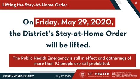 Its Official On Friday May 29 2020 The Districts Stay At Home