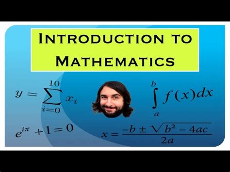 Introduction To Mathematics Youtube