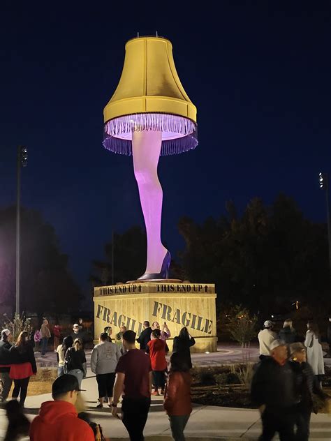 Iconic A Christmas Story Leg Lamp Goes Up In Oklahoma
