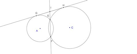 Geometry Two Circles Intersecting Common Tangent Proof Giih