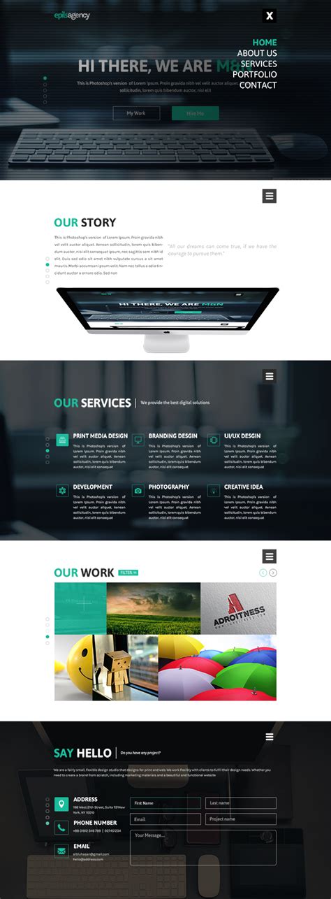 Creative Agency Web Design Free Psd Vector For Free Download Freeimages