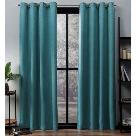 Exclusive Home 108 In Teal Room Darkening Interlined Grommet Curtain