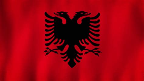 #albania #albanian #albanian flag #shqip #gezuar pavaresine. Albanian flag waving in the wind (full frame… - Royalty ...