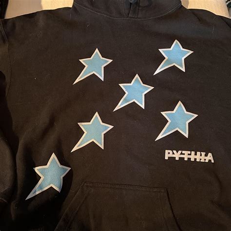 Pythia Black And Blue Peripheral Star Hoodie Super Depop