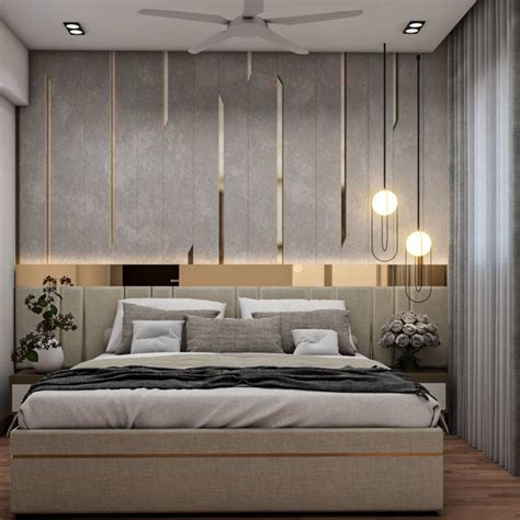 Master Bedroom Design With A Wooden Bed Livspace