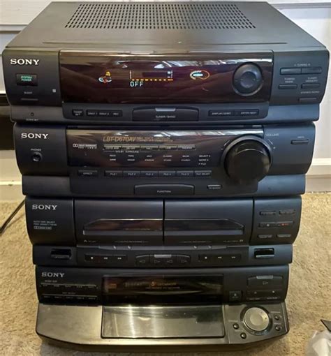 Sony Lbt D Av Compact Hi Fi Stereo System Cd Changer Dual Deck