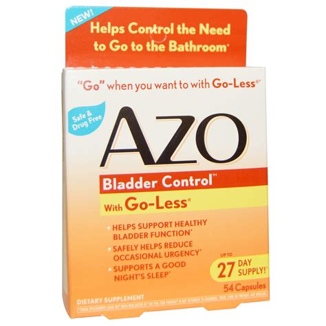 Azo, Bladder Control with Go-Less, 54 Capsules - iHerb.com