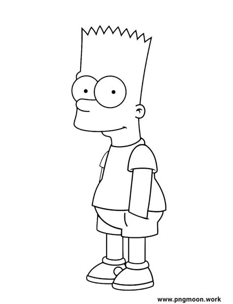 Bart Simpson Coloring Pages In 2022 Coloring Pages Bart American