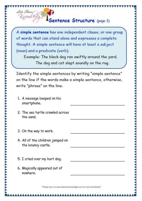 sentence structure worksheet complex sentences worksheets sentence