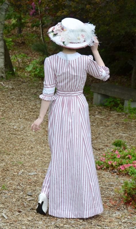 Previous postlazaro mermaid dress next postdreamy romantic wedding dresses. Striped Cotton Dress, Early 20th Century, Photos ...