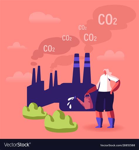 Global Warming Environment Pollution Global Vector Image