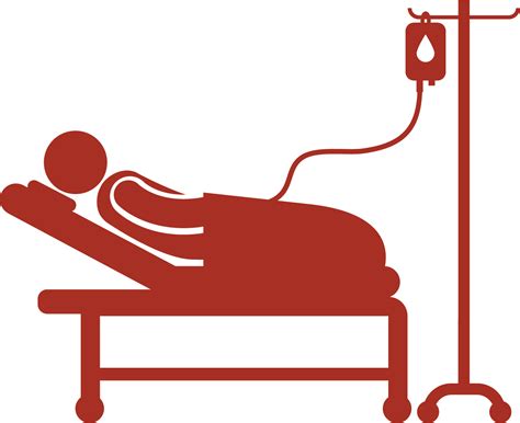 Hospital Bed Patient Icon Patient In Hospital Bed Vector Png