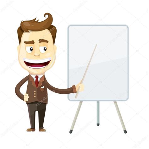 Pictures Presentation Funny Funny Cartoon Businessman Presenting Or