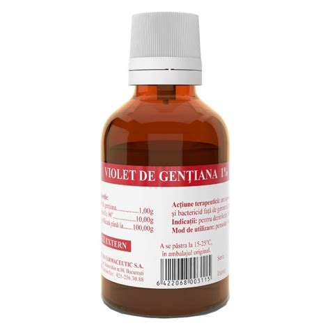 Violet De Gentiana 25ml Tis Farmaceutic Paradisul Verde