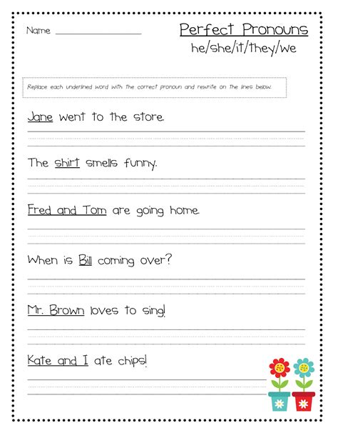 Rewrite the sentences, replacing the emphasized nouns with pronouns. POWER UP WITH PRONOUNS - NEW SKILLS PACK | teacher idea
