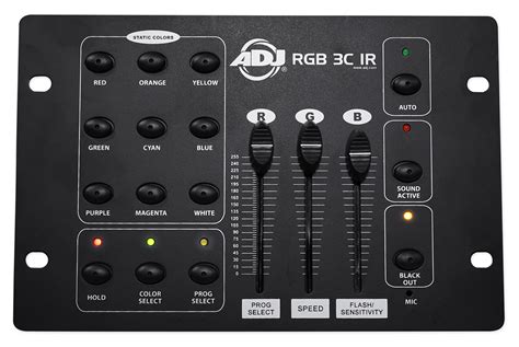 American Dj Adj Rgb3c Ir Compact Universal Dmx Controller For Rgb Led