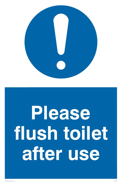 Please Flush Toilet Sign From Safety Sign Supplies