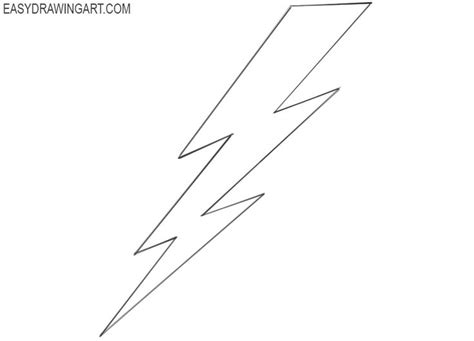 How To Draw A Lightning Bolt Easy Lightning Bolt How To Draw