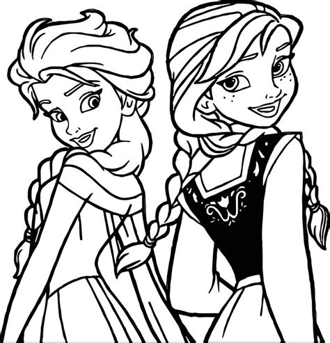 Kind and caring, she is forced to make herself… cold! Anna Elsa How Am I Coloring Page - Printable Coloring Pages