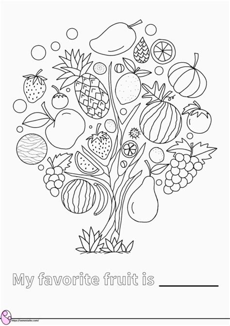 Mewarnai gambar pohon buah buahan. 125+ Gambar Mewarnai Anak TK - SD (PDF) - Free Download