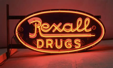 Lot Detail Rexall Drugs Porcelain Neon Sign