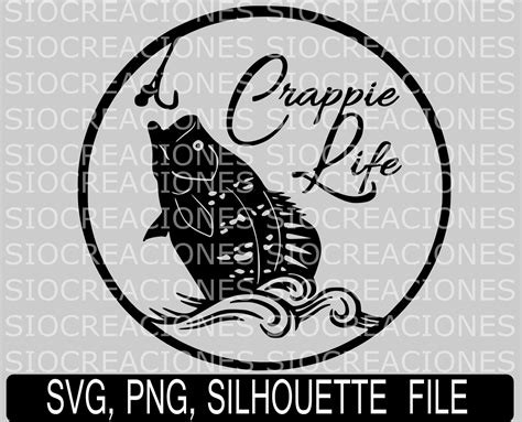 Crappie Fish Svg Png And Silhouette File Etsy