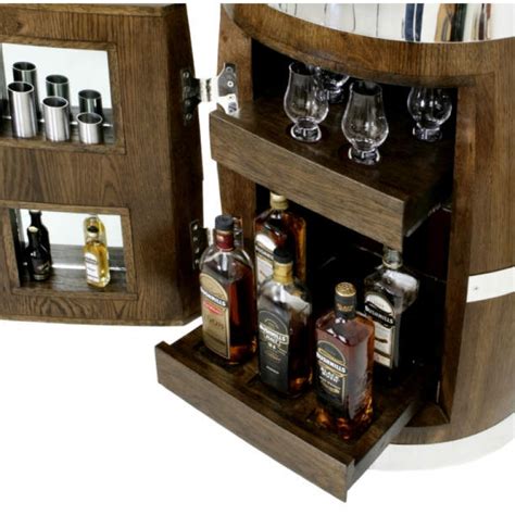 Our unique bespoke cabinets are handmade from a recycled matured whisky barrel. Drinks Cabinet - Irish Cask