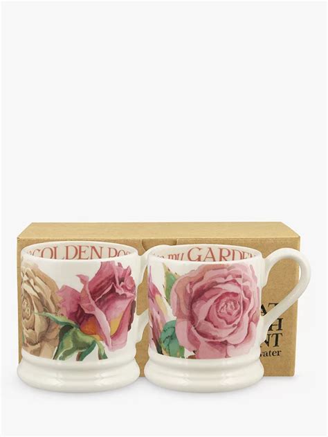 Emma Bridgewater Roses All My Life Half Pint Mug Set Of 2 300ml Pink