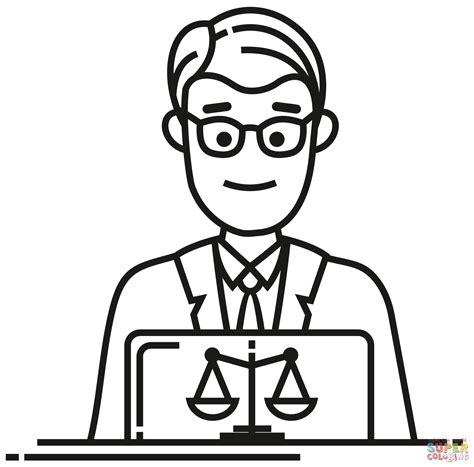 Lawyer Coloring Page Free Printable Coloring Pages Coloring Library