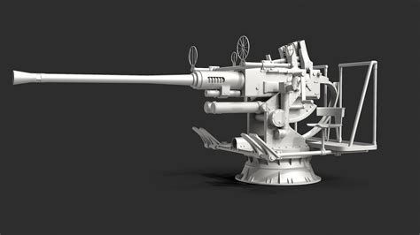 Bofors 40mm Anti Aircraft Gun 3d Model Cgtrader