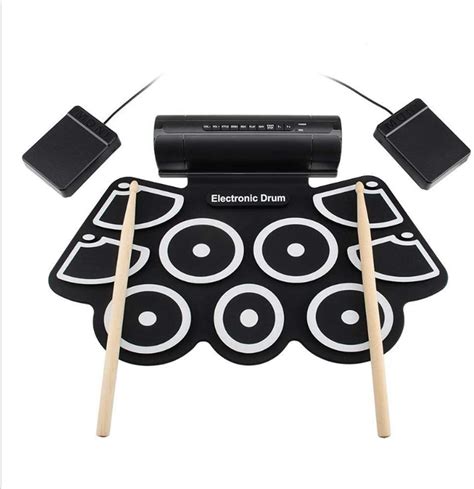 Electronic Drum Set Electronic Roll Up Midi Drum Kit Foot Pedals
