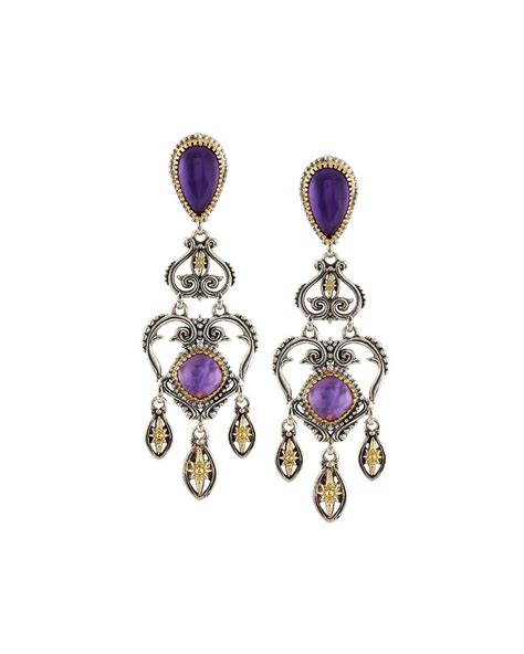 Konstantino Erato Amethyst Doublet Chandelier Earrings In Purple Lyst