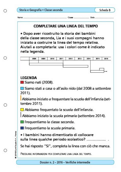 Completare Una Linea Del Tempo Giunti Scuola