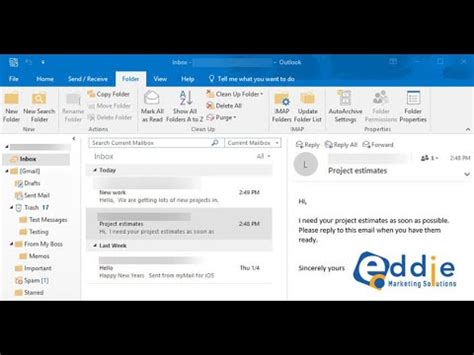 Mastering Ms Office How To Organize Your Outlook Email Inbox Like A Pro Youtube
