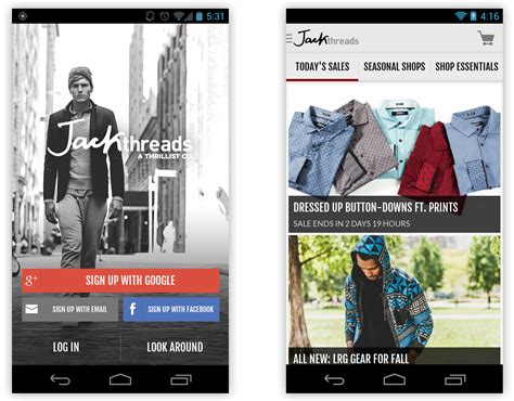 Above, we've talked about shopping apps that save you money on specific things, like hotel stays, clothing and. JackThreads for Android app redesigned with Holo