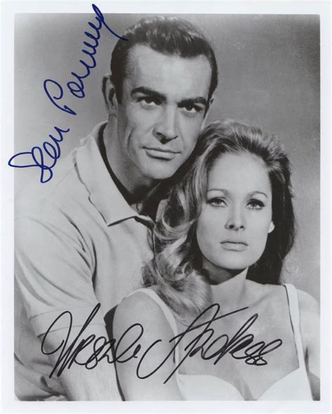 Ursula Andress And Sean Connery In Person Signed Photo From James Bonds
